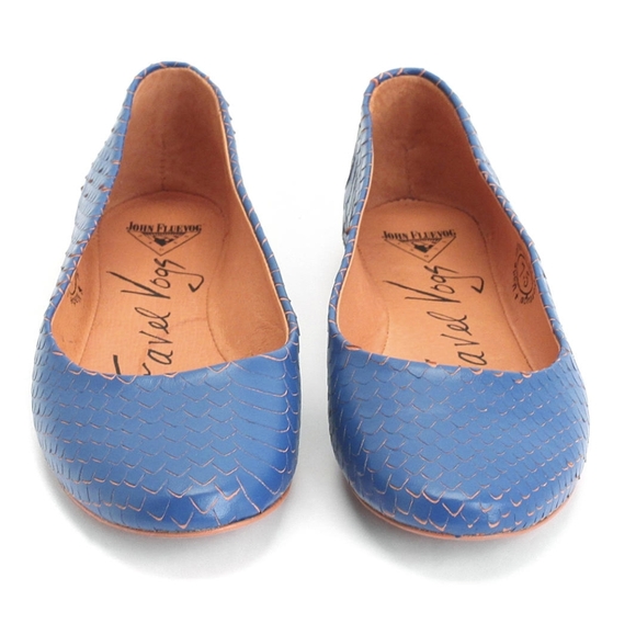 John Fluvoeg Travel Vogs Maui Blue Lightweight Tavel Flats Size 9.5 - Picture 13 of 13